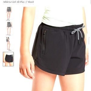 Athlete Girl All Play 3in short - Black